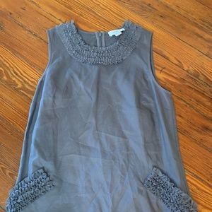 Ann Taylor all cotton dress with‎ lace embellishments. Worn once